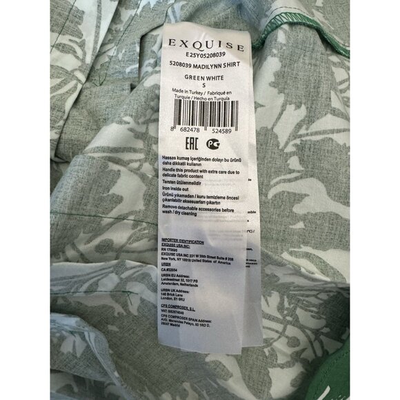 NWT Size S -The Tobie Cotton Short-Sleeve Pleated Blouse Exquise (NWT US$ 138) - Picture 14 of 16